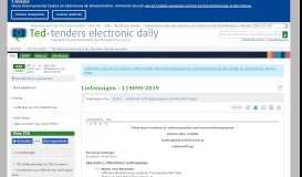 
							         Lieferungen - 119099-2019 - TED Tenders Electronic Daily								  
							    