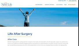 
							         Life After Surgery - New Life Center for Bariatric Surgery								  
							    