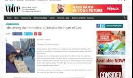 
							         Life among the Homeless: A Portal to the Heart of God - Tri-State Voice								  
							    