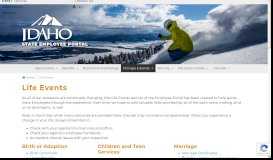
							         Life Events | State of Idaho Employee Portal								  
							    