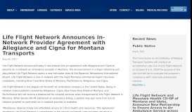 
							         Life Flight Network Announces In-Network Provider Agreement with ...								  
							    