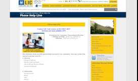 
							         Life Insurance Corporation of India - Phone Help Line - LIC of India								  
							    