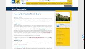 
							         Life Insurance Corporation of India - User Information - LIC								  
							    