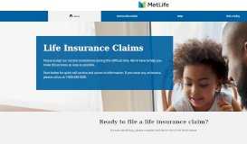 
							         Life Insurance Service & Claims | MetLife								  
							    