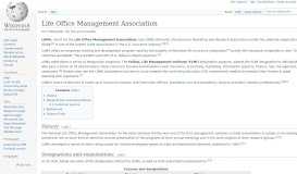 
							         Life Office Management Association - Wikipedia								  
							    