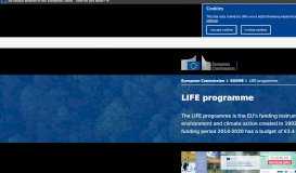 
							         LIFE programme | EASME - European Commission								  
							    