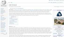 
							         Life School - Wikipedia								  
							    