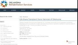
							         Life Share Transplant Donor Services of Oklahoma | Oklahoma ...								  
							    