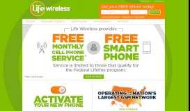 
							         Life Wireless: Apply Now Free Government Cell Phone Lifeline Program								  
							    