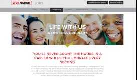 
							         Life with us | Live Nation Entertainment Careers								  
							    