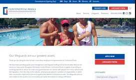 
							         Lifeguards | Continental Pools | Commercial and Residential Services								  
							    