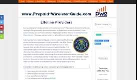 
							         Lifeline Providers - Prepaid Wireless Guide								  
							    