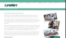 
							         LifeNet Ground Ambulance Service - LifeNet EMS								  
							    