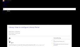
							         Liferay: How to configure Liferay Portal - Stack Overflow								  
							    