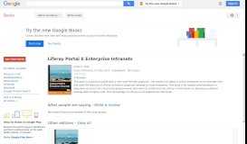 
							         Liferay Portal 6 Enterprise Intranets - Google Books Result								  
							    