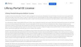 
							         Liferay Portal Enterprise Edition (EE) License								  
							    
