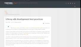
							         Liferay sdk development best practices – Trifork Blog								  
							    