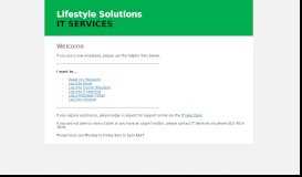 Lifestyle Solutions Intranet Login Page