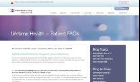 
							         Lifetime Health - Patient FAQs - Buffalo Medical Group								  
							    