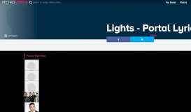 
							         Lights - Portal Lyrics | MetroLyrics								  
							    