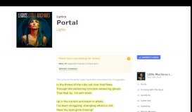 
							         Lights - Portal Lyrics | Musixmatch								  
							    