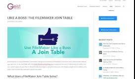 
							         Like a Boss: The FileMaker Join table - Geist Interactive								  
							    