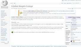 
							         Lilydale Heights College - Wikipedia								  
							    