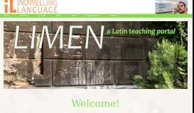 
							         LIMEN - a Latin teaching portal - Indwelling Language								  
							    