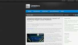 
							         Limestone Networks Announces Launch of OnePortal Rapid Cloud ...								  
							    