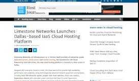 
							         Limestone Networks Launches Its OnePortal Rapid Cloud Platform ...								  
							    