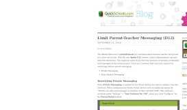 
							         Limit Parent-Teacher Messaging (D12) | School Management ...								  
							    