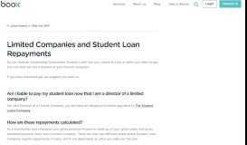 
							         Limited Companies and Student Loan Repayments | Boox								  
							    