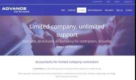 
							         Limited company accountants for contractors | ADVANCE								  
							    