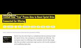 
							         Limited-Time “Free” Promo Aims to Boost Sprint Drive Connected Car ...								  
							    