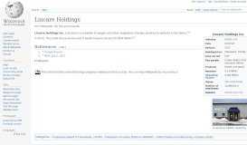 
							         Lincare Holdings - Wikipedia								  
							    