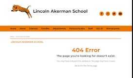
							         Lincoln Akerman School - Vision Online Portal - SAU 21								  
							    