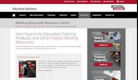 
							         Lincoln Electric Education » Welding Education Resource Center ...								  
							    