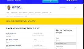
							         Lincoln Elementary School Staff - Torrance Unified School District								  
							    