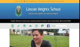 
							         Lincoln Heights School: Welcome								  
							    