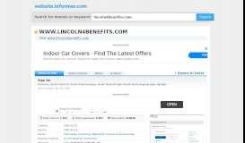
							         lincoln4benefits.com at Website Informer. Sign On. Visit ...								  
							    