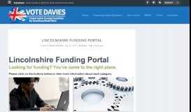 
							         Lincolnshire Funding Portal | Vote Davies								  
							    
