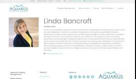 
							         Linda Bancroft, President & COO - Aquarius Property Management								  
							    