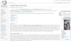 
							         Linda Vista University - Wikipedia								  
							    