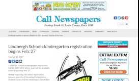 
							         Lindbergh Schools kindergarten registration begins Feb. 27 - Call ...								  
							    