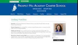 
							         Lindsey Hutchins - Prospect Hill Academy Charter School								  
							    