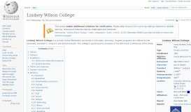 
							         Lindsey Wilson College - Wikipedia								  
							    