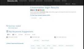 
							         Linenmaster login Results For Websites Listing - SiteLinks.Info								  
							    