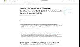 
							         Link or unlink an MCP ID to or from a partner organization								  
							    
