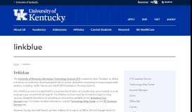 
							         linkblue subpage | The University of Kentucky								  
							    