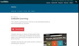 
							         LinkedIn Learning | iSolutions | University of Southampton								  
							    